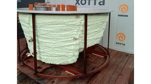 Купель в террасу с погружной печью, диаметр 220 см