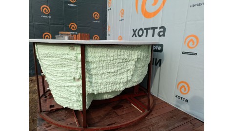 Купель в террасу с погружной печью, диаметр 220 см