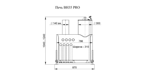 Печь погружная ВН35pro (35 кВт) Печь погружная ВН35pro (35 кВт)