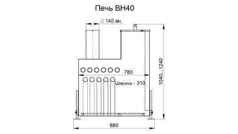 Печь погружная ВН40 (40 кВт) 